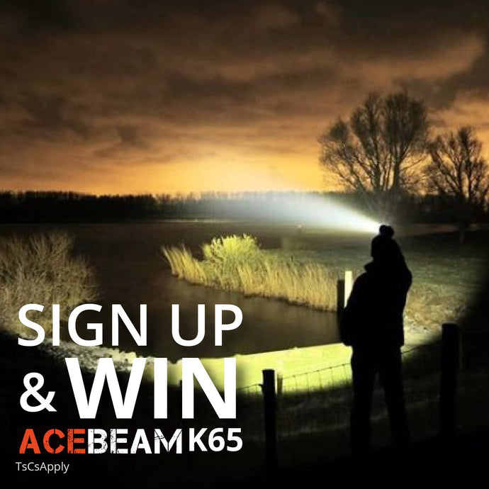Sign Up To Our Newsletter & Stand A Chance To Win The Acebeam K65 Flashlight