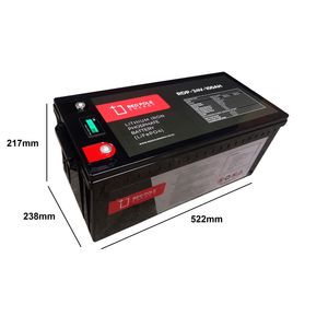 24V 100Ah Lithium Battery 2.56kWh - LCD Display