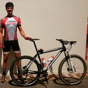 Martin 'Fietsman' Zietsman showing off his new gear
