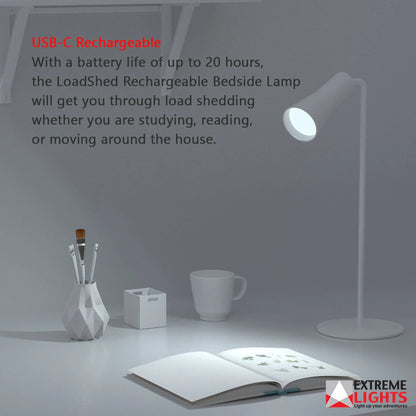 Rechargeable Bedside Lamp - White-Set of 3